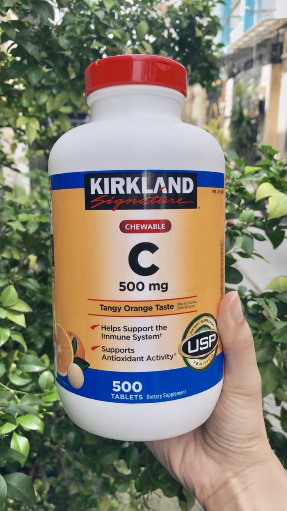 Kẹo ngậm bổ sung Vitamin C Kirkland Signature 500mg của Mỹ (500 viên) SAHASTORE